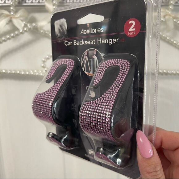 Pink Bedazzled Car Hanging Hooks - Picture 3 of 4